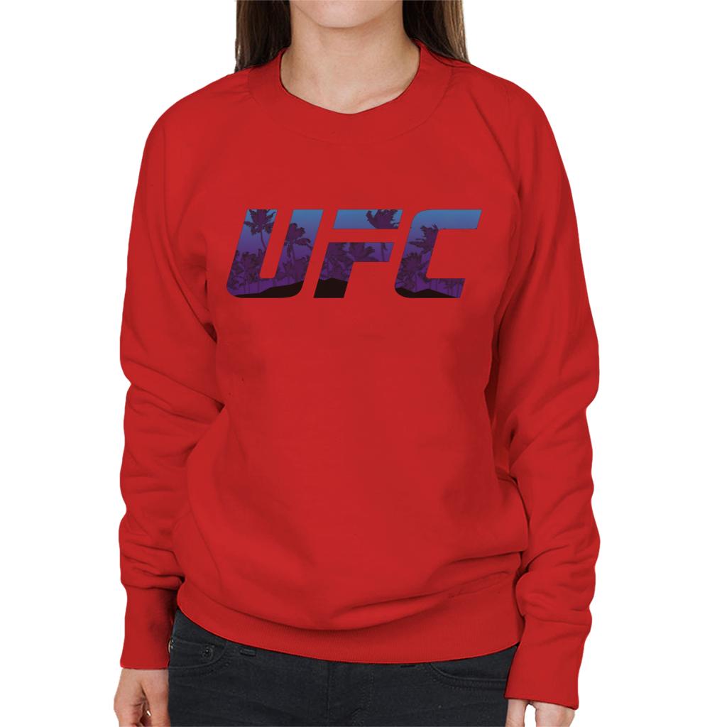 UFC Tropical Beach Logo Women's Sweatshirt-ALL + EVERY