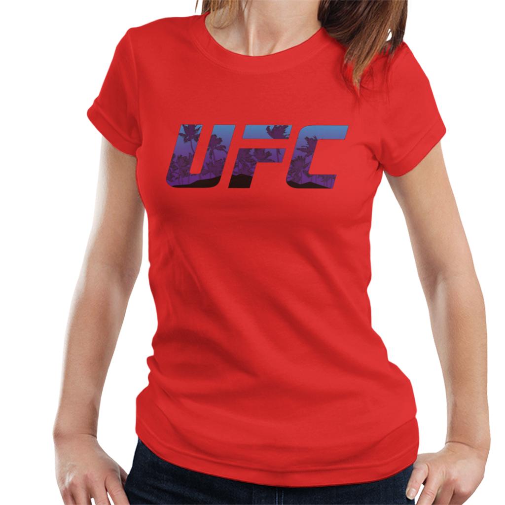 UFC Tropical Beach Logo Women's T-Shirt-ALL + EVERY