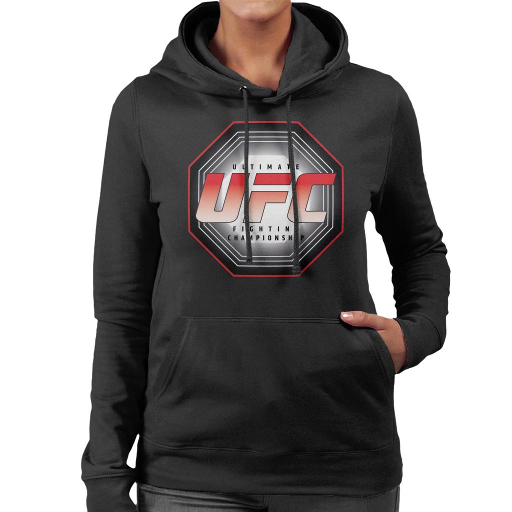 UFC Octagon Logo Women's Hooded Sweatshirt-ALL + EVERY