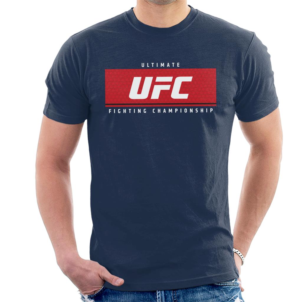 UFC Red Block White Text Men's T-Shirt-ALL + EVERY