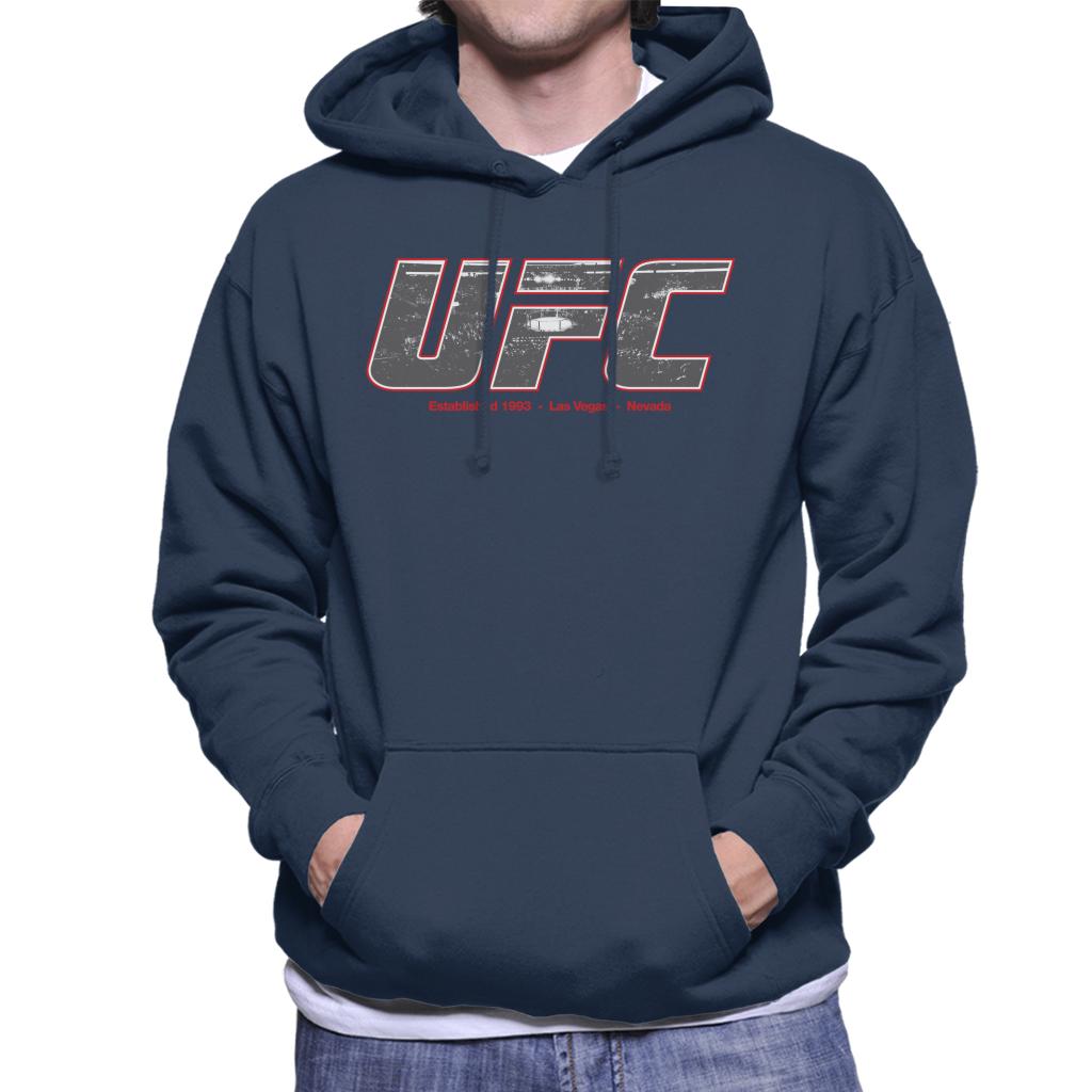 UFC 1993 Arena Text Logo Men's Hooded Sweatshirt-ALL + EVERY