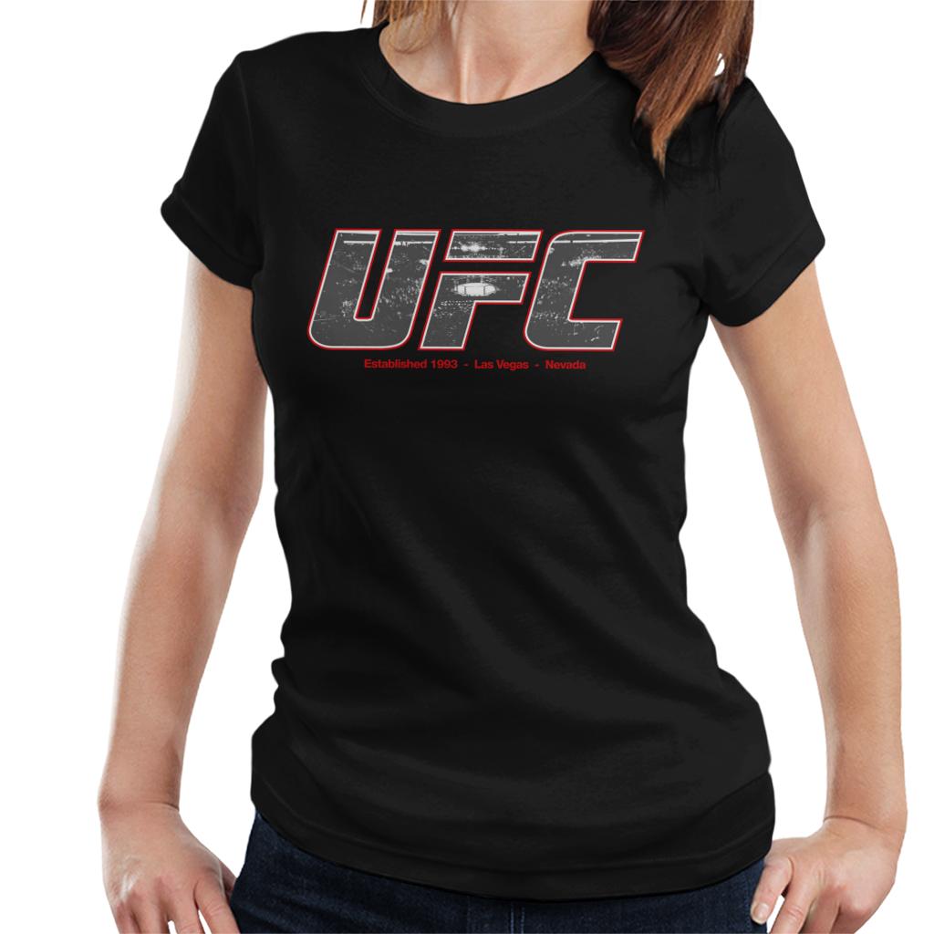 UFC 1993 Arena Text Logo Women's T-Shirt-ALL + EVERY