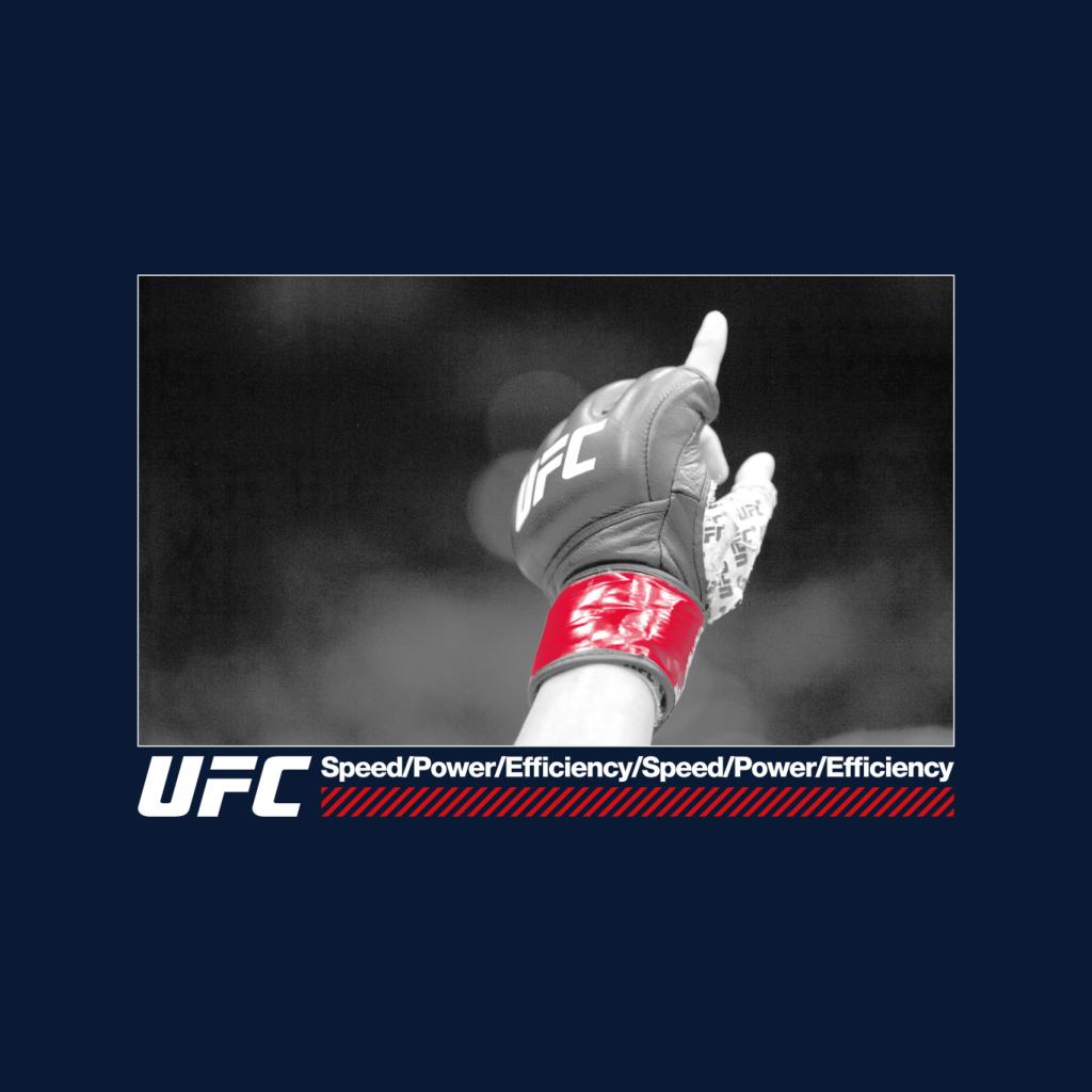 UFC Victory Fight Glove Shot White Text Men's T-Shirt-ALL + EVERY