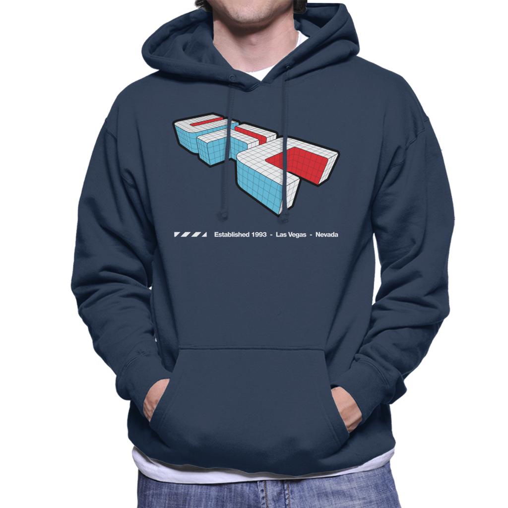 UFC Isometric 3D Logo White Text Men's Hooded Sweatshirt-ALL + EVERY