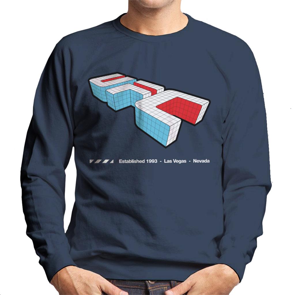 UFC Isometric 3D Logo White Text Men's Sweatshirt-ALL + EVERY