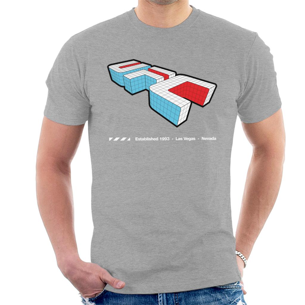 UFC Isometric 3D Logo White Text Men's T-Shirt-ALL + EVERY