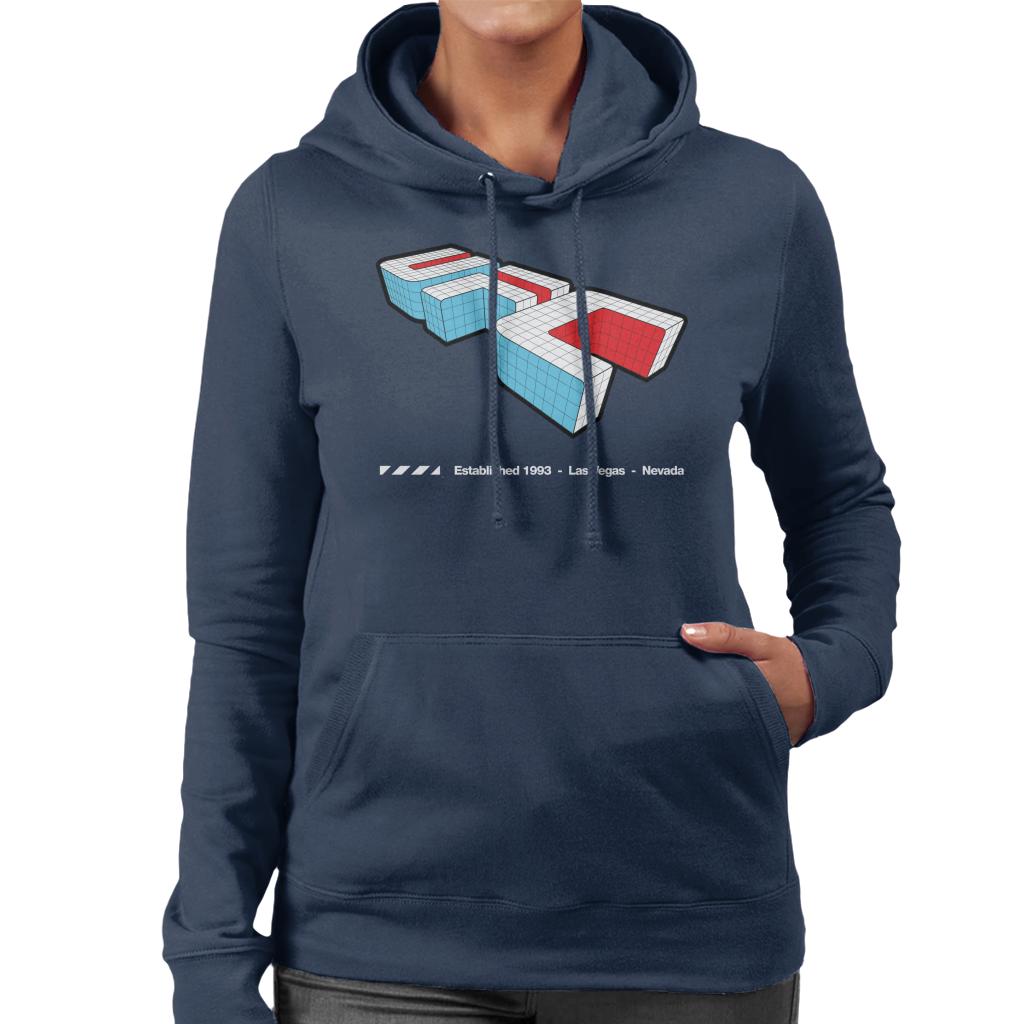 UFC Isometric 3D Logo White Text Women's Hooded Sweatshirt-ALL + EVERY