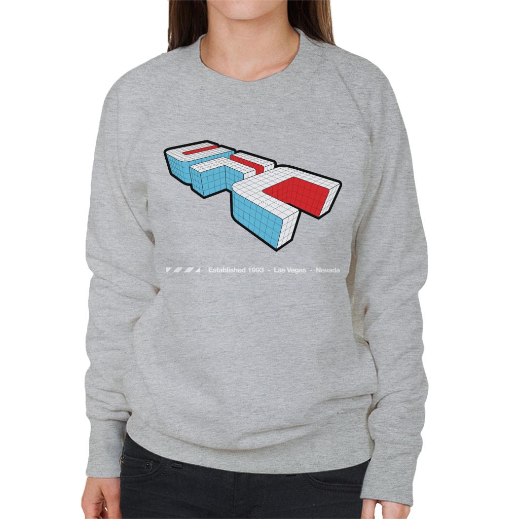 UFC Isometric 3D Logo White Text Women's Sweatshirt-ALL + EVERY