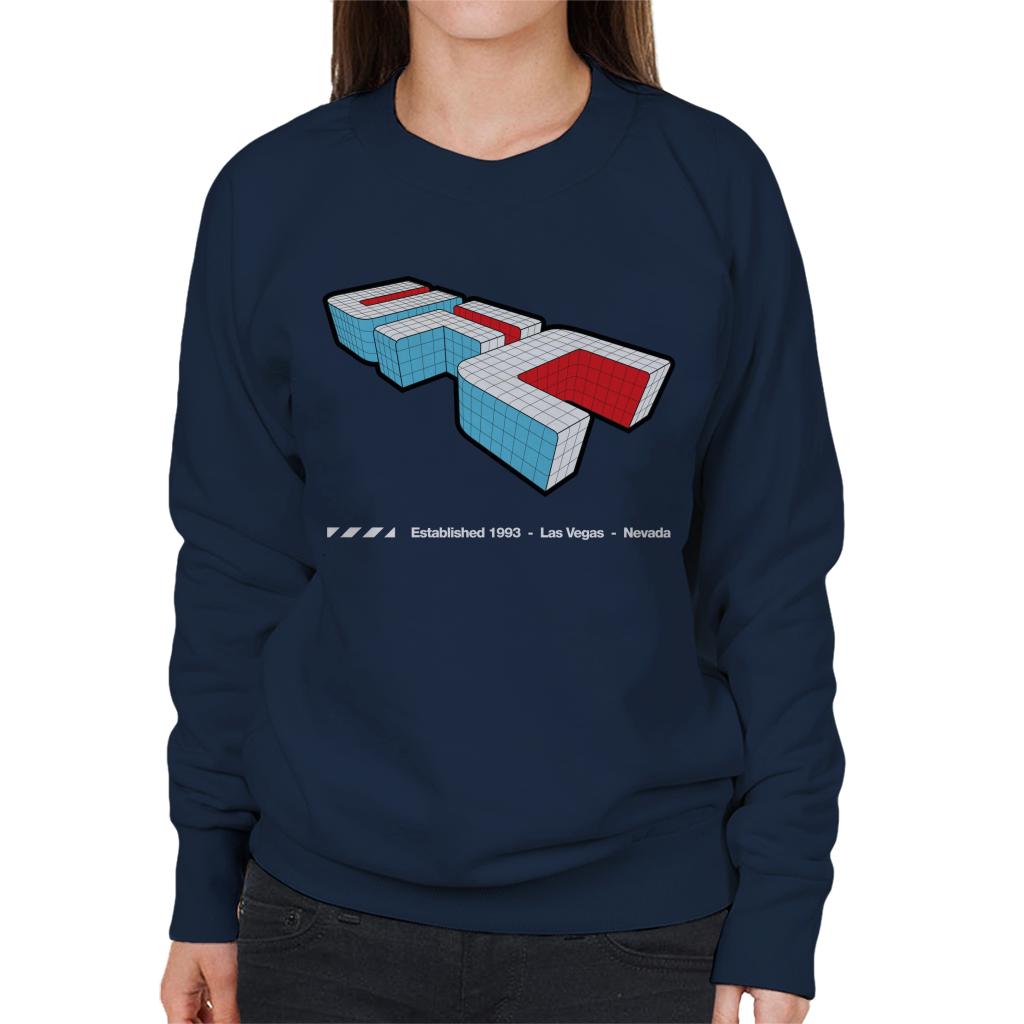 UFC Isometric 3D Logo White Text Women's Sweatshirt-ALL + EVERY