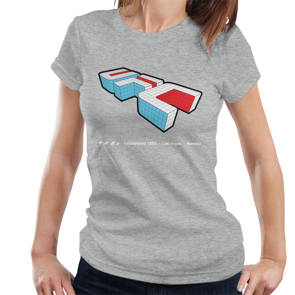 UFC Isometric 3D Logo White Text Women's T-Shirt-ALL + EVERY