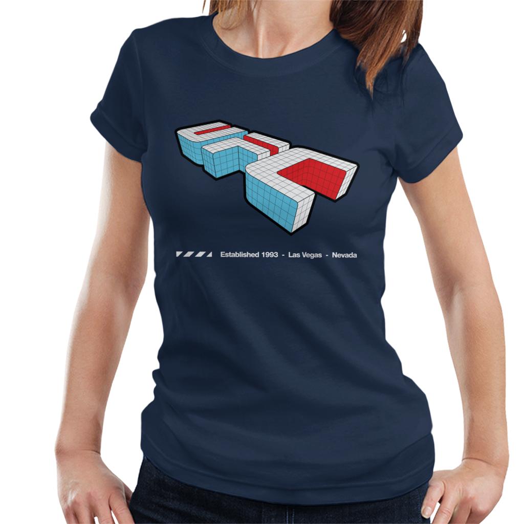 UFC Isometric 3D Logo White Text Women's T-Shirt-ALL + EVERY