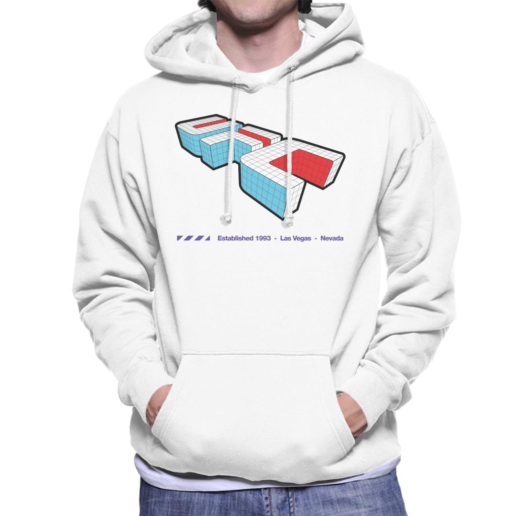 UFC Isometric 3D Logo Purple Text Men's Hooded Sweatshirt-ALL + EVERY