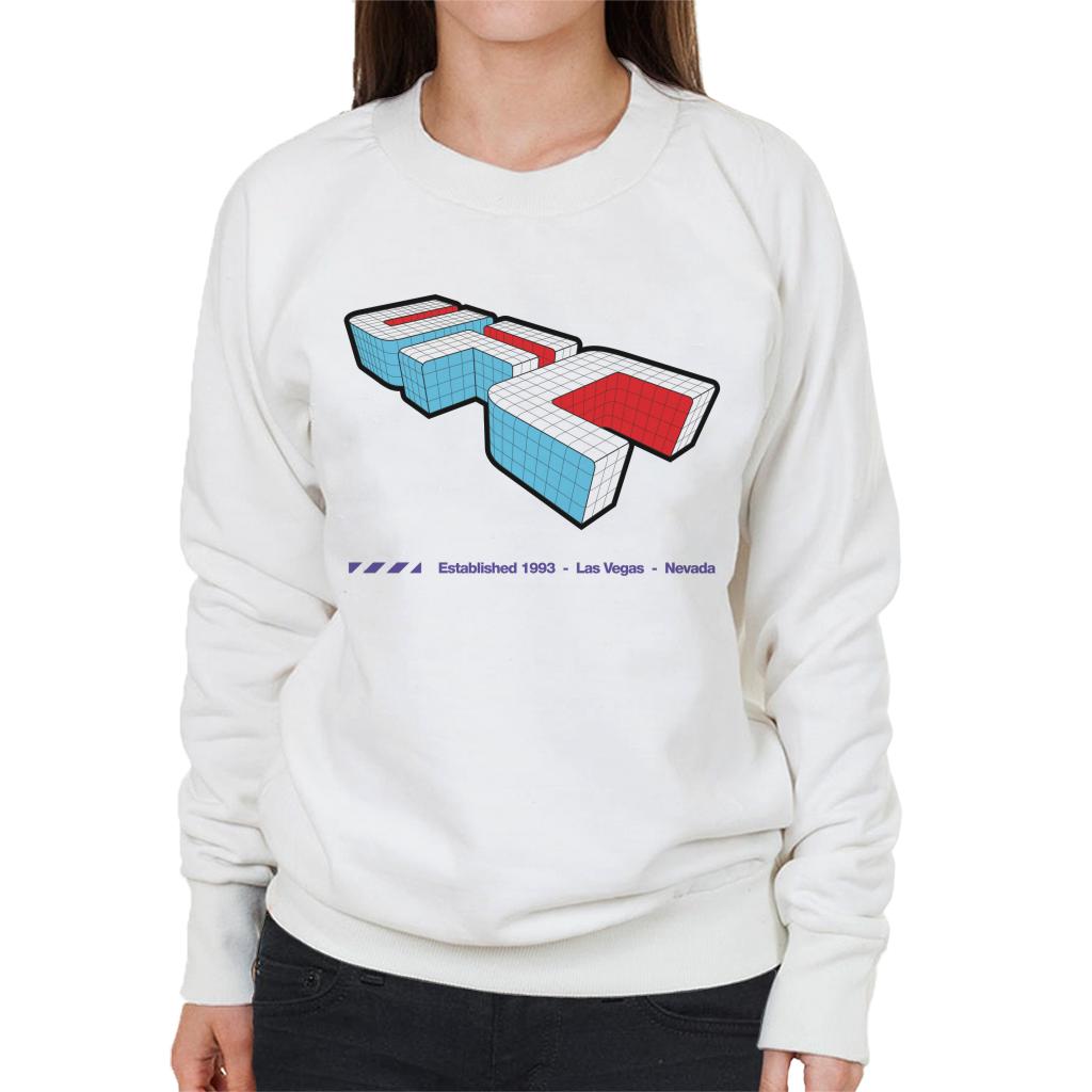 UFC Isometric 3D Logo Purple Text Women's Sweatshirt-ALL + EVERY