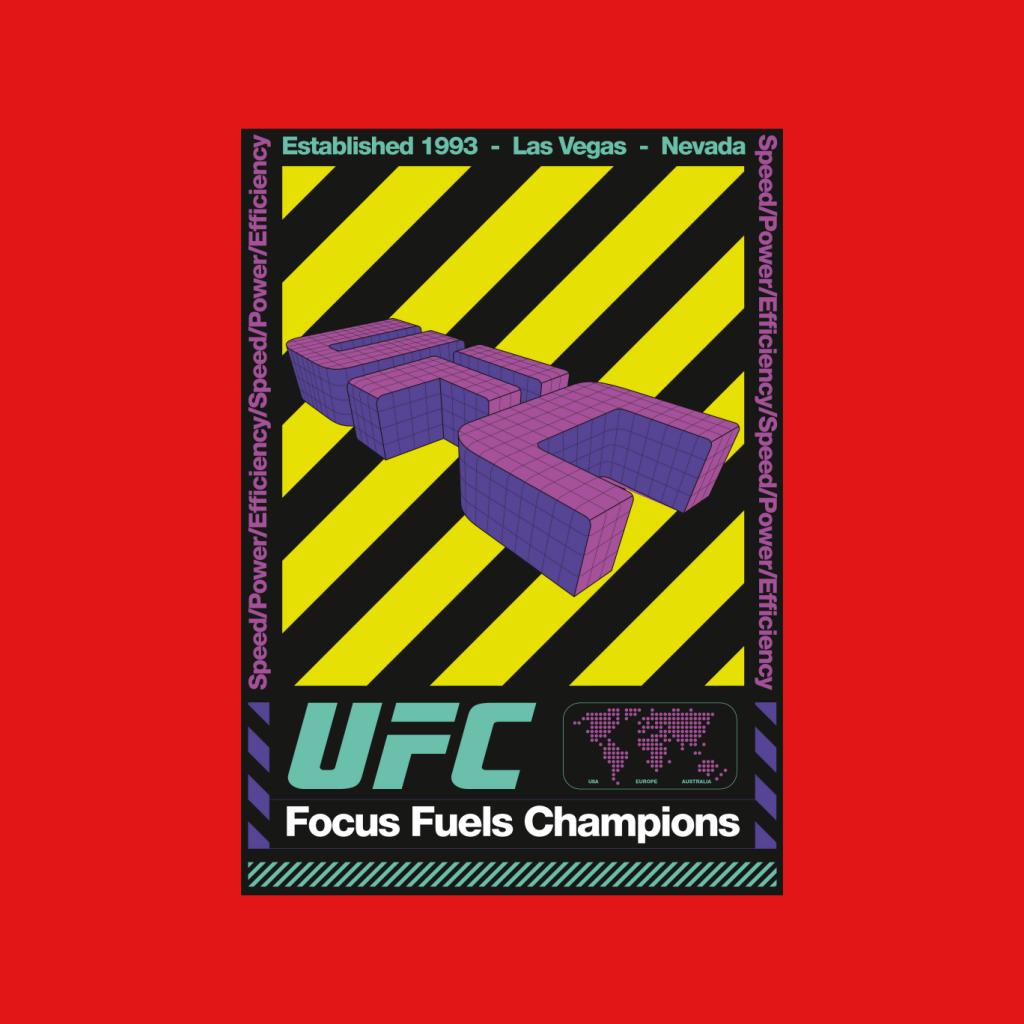 UFC Focus Fuels Champions Poster Men's Hooded Sweatshirt-ALL + EVERY