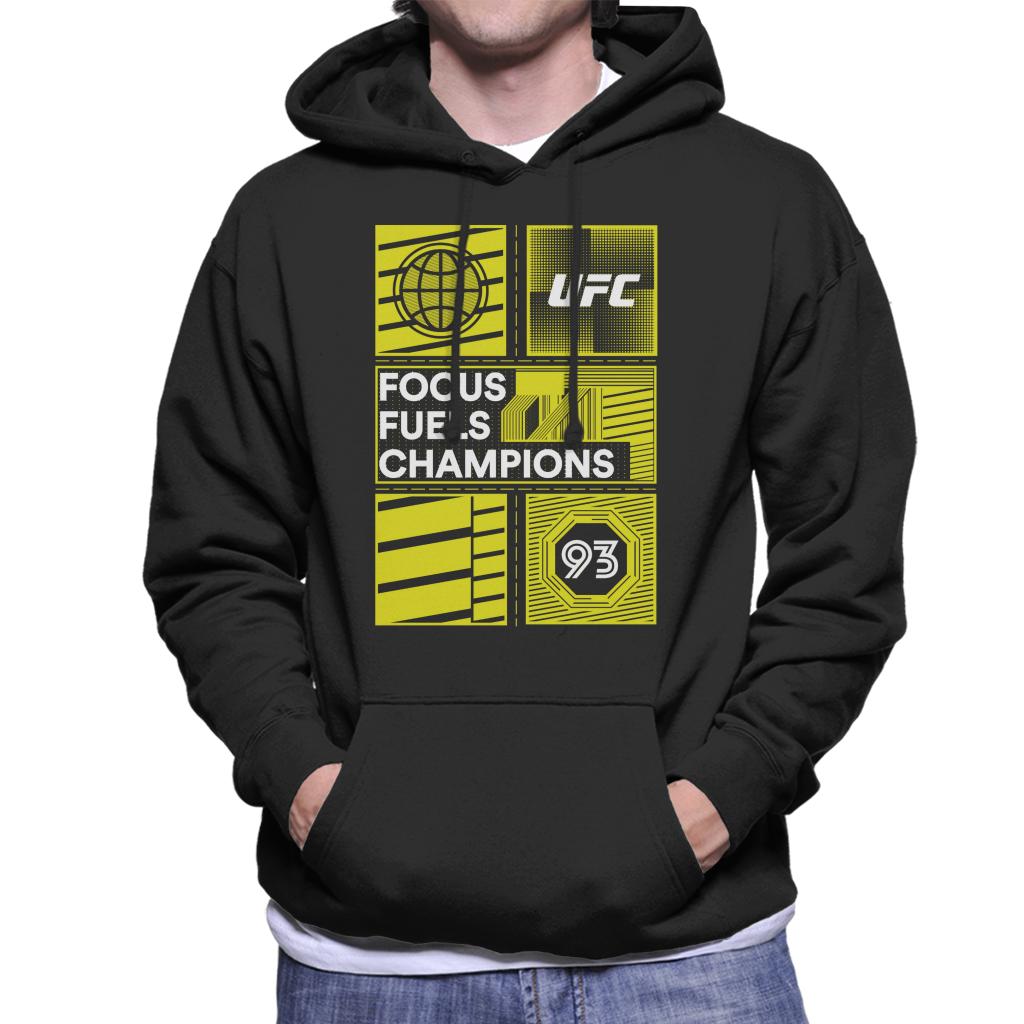 UFC Yellow Block Poster 93 Men's Hooded Sweatshirt-ALL + EVERY