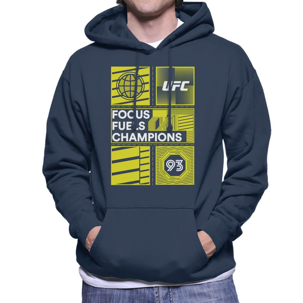 UFC Yellow Block Poster 93 Men's Hooded Sweatshirt-ALL + EVERY