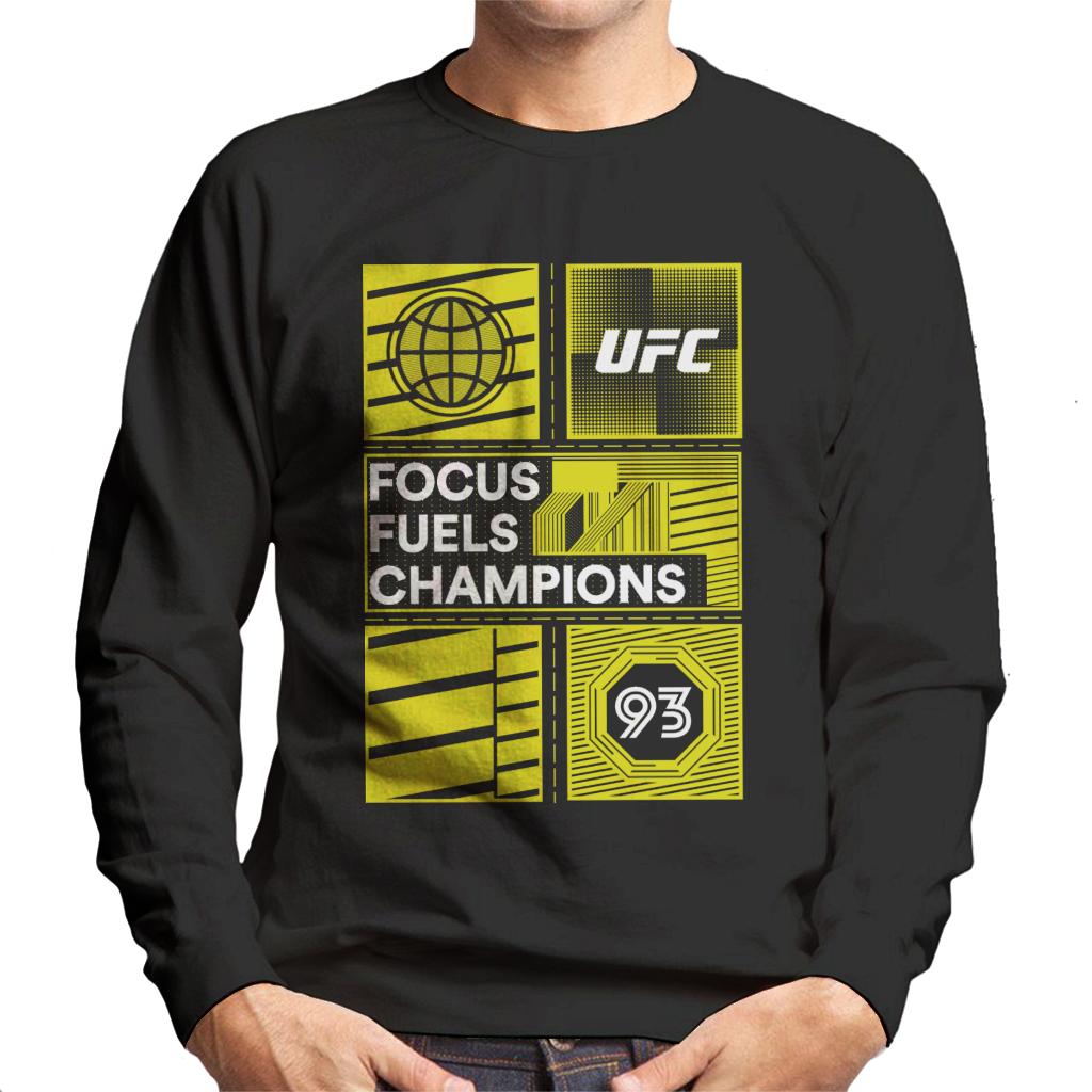 UFC Yellow Block Poster 93 Men's Sweatshirt-ALL + EVERY