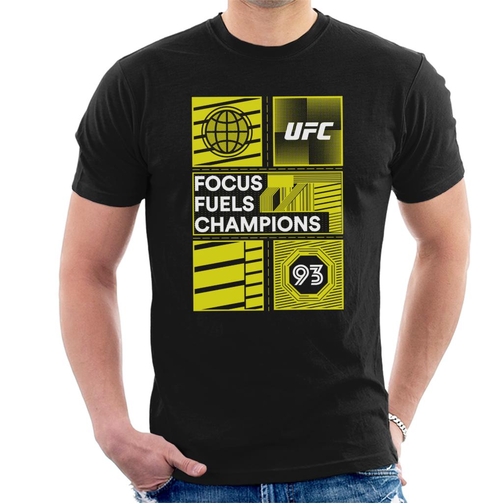 UFC Yellow Block Poster 93 Men's T-Shirt-ALL + EVERY