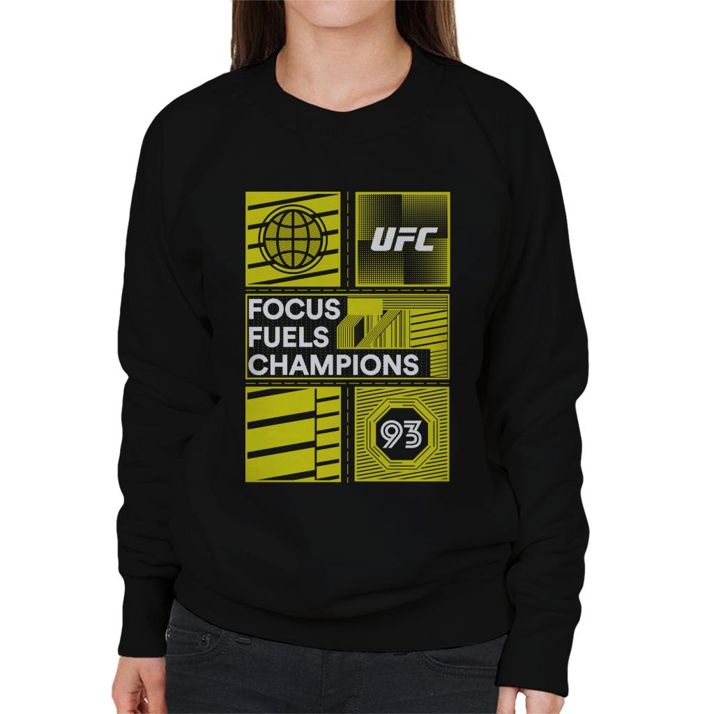 UFC Yellow Block Poster 93 Women's Sweatshirt-ALL + EVERY