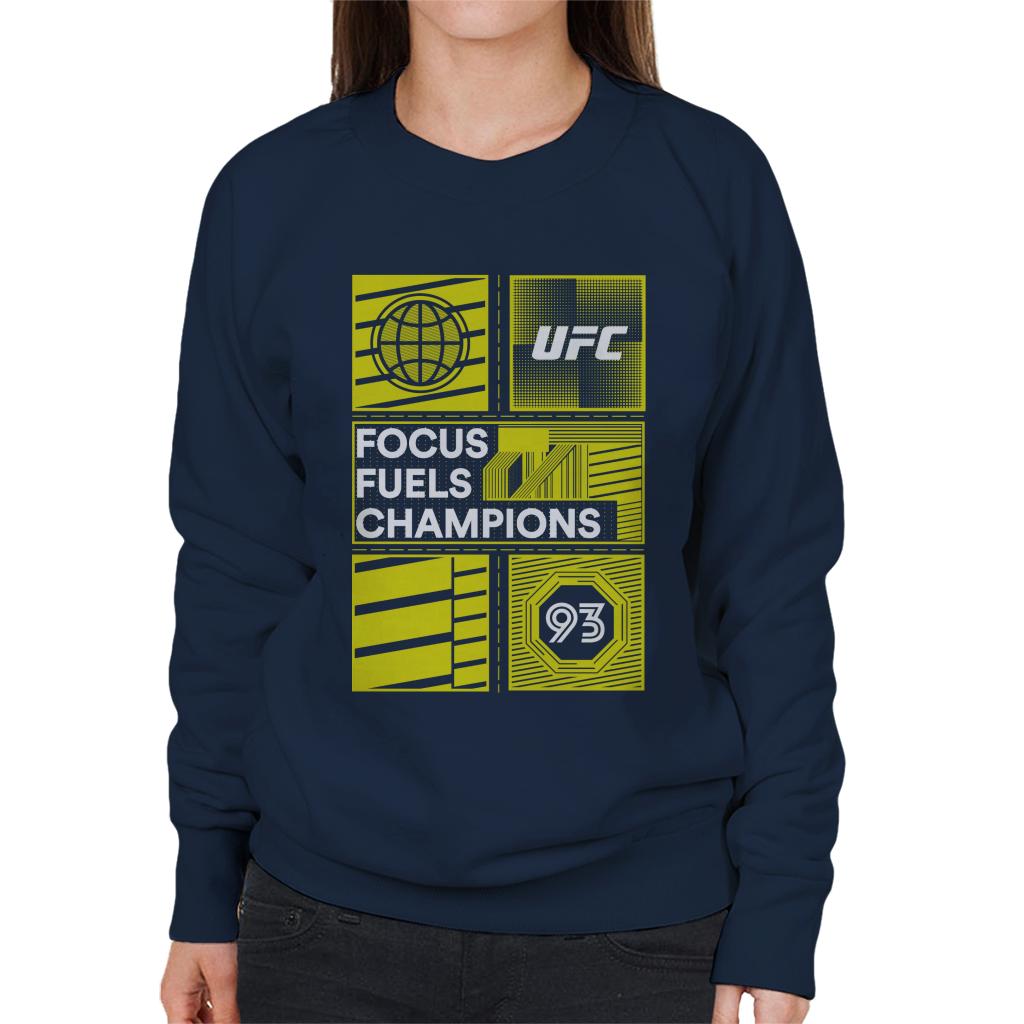 UFC Yellow Block Poster 93 Women's Sweatshirt-ALL + EVERY