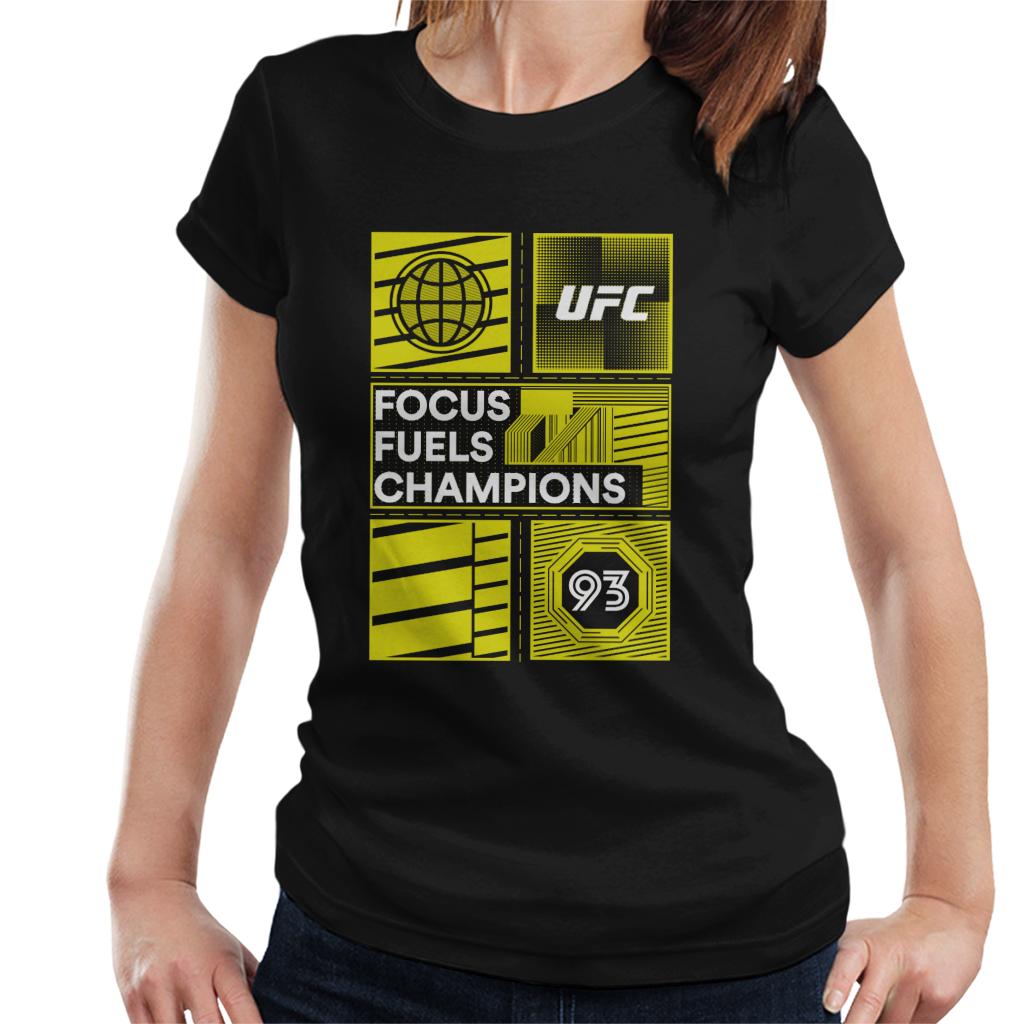 UFC Yellow Block Poster 93 Women's T-Shirt-ALL + EVERY