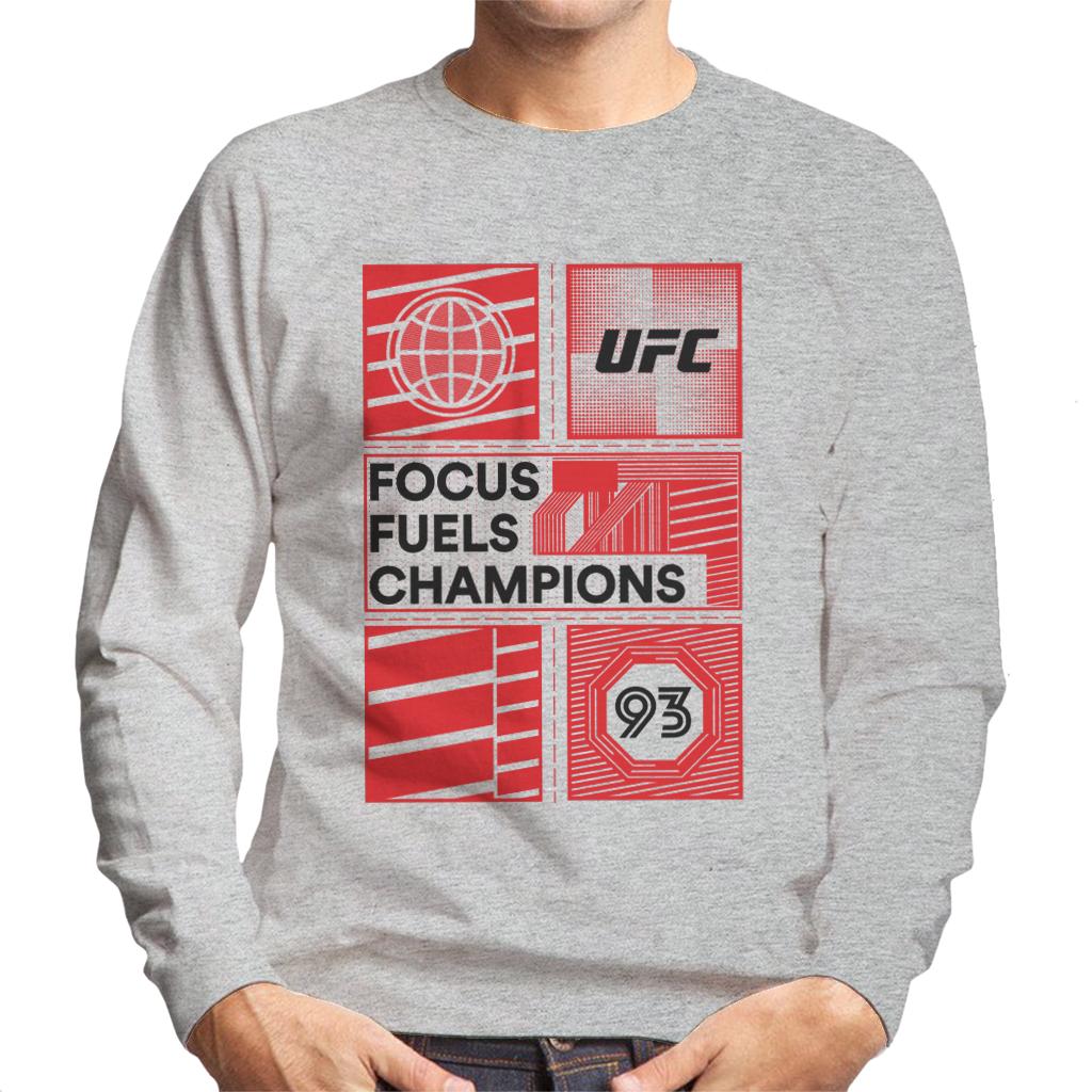 UFC Red Block Poster 93 Men's Sweatshirt-ALL + EVERY