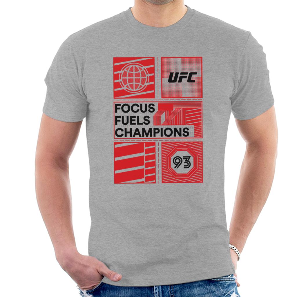 UFC Red Block Poster 93 Men's T-Shirt-ALL + EVERY