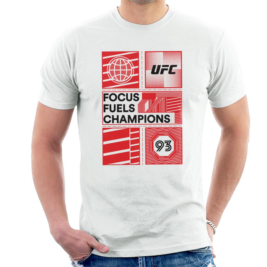 UFC Red Block Poster 93 Men's T-Shirt-ALL + EVERY