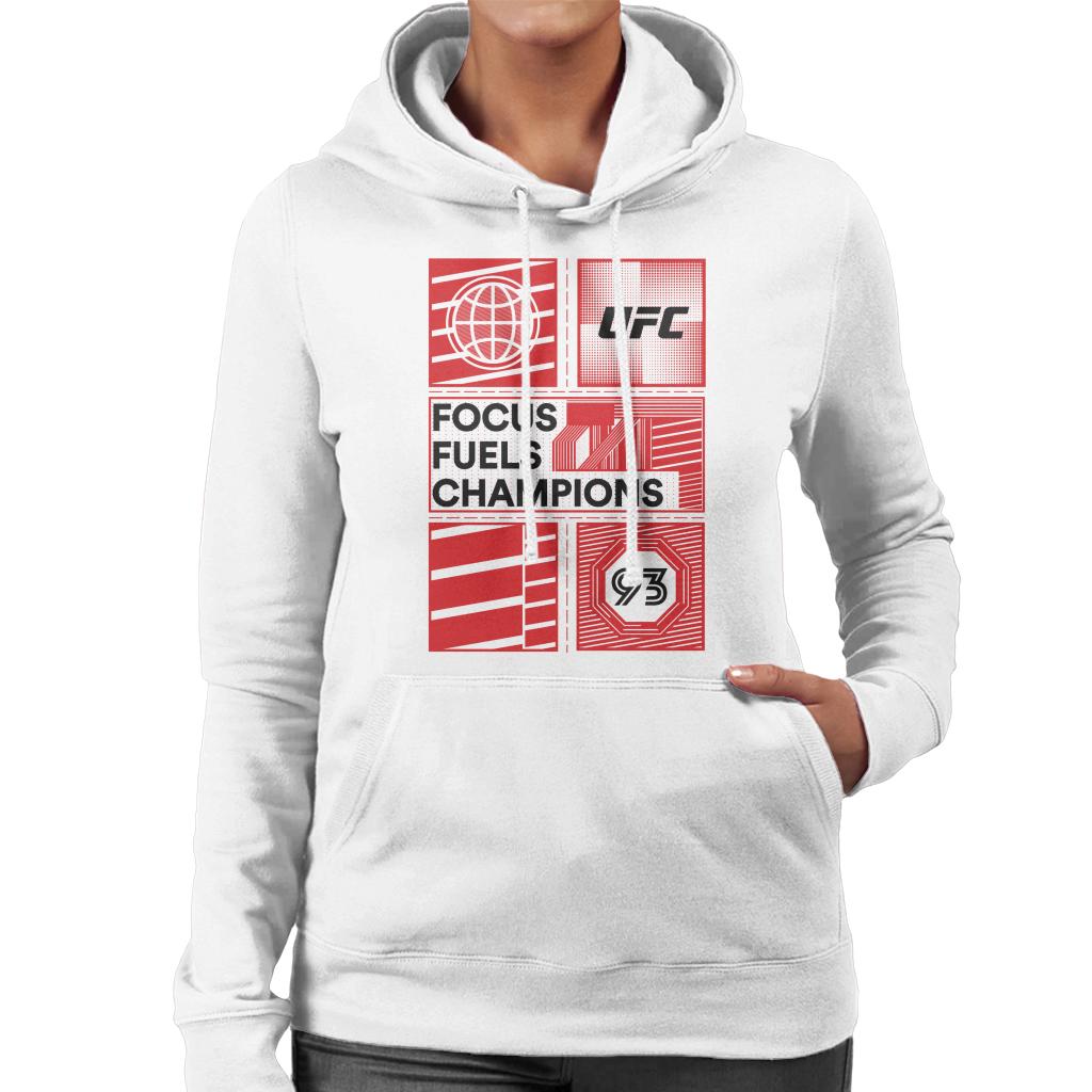 UFC Red Block Poster 93 Women's Hooded Sweatshirt-ALL + EVERY