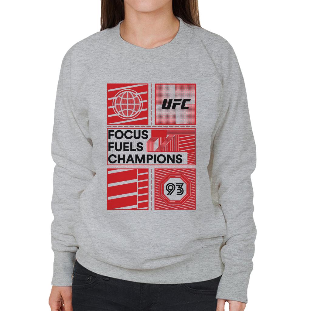 UFC Red Block Poster 93 Women's Sweatshirt-ALL + EVERY