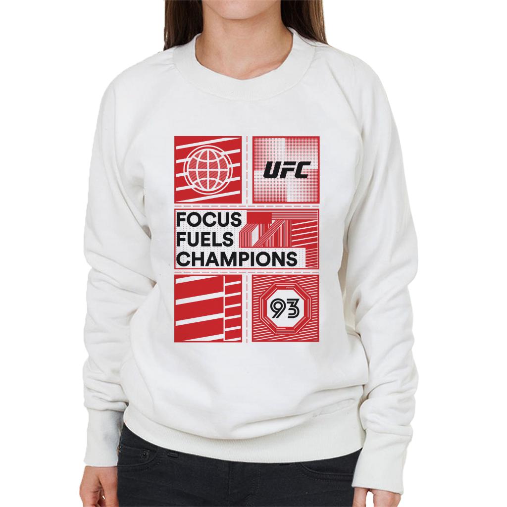 UFC Red Block Poster 93 Women's Sweatshirt-ALL + EVERY