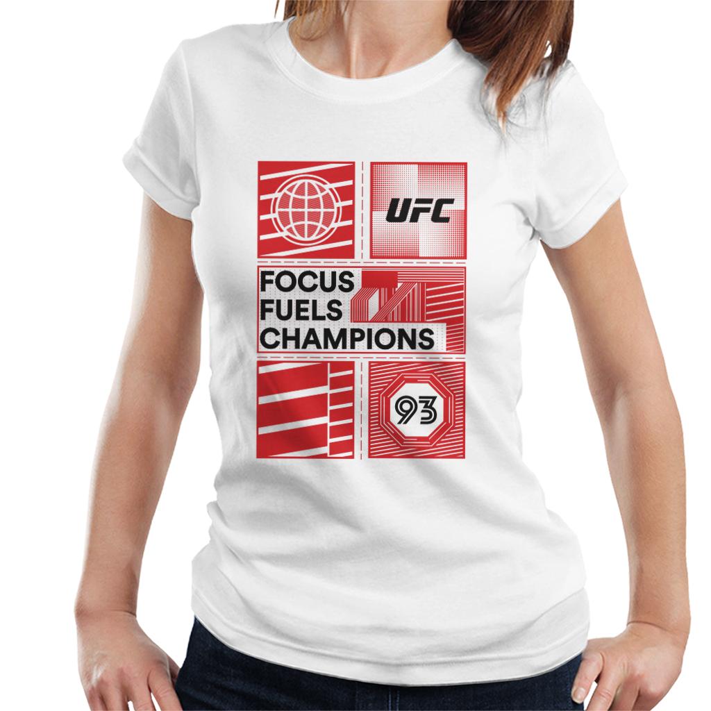 UFC Red Block Poster 93 Women's T-Shirt-ALL + EVERY