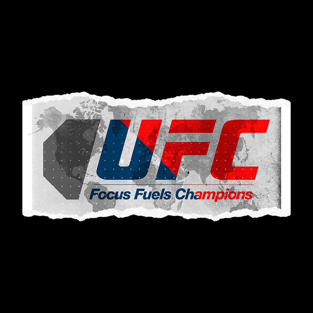 UFC Torn Edges Retro Logo Men's T-Shirt-ALL + EVERY