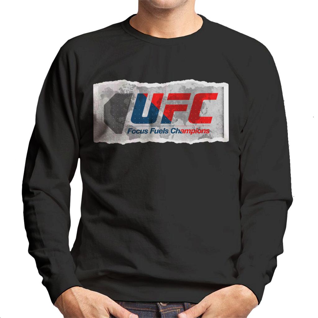 UFC Torn Edges Retro Logo Men's Sweatshirt-ALL + EVERY