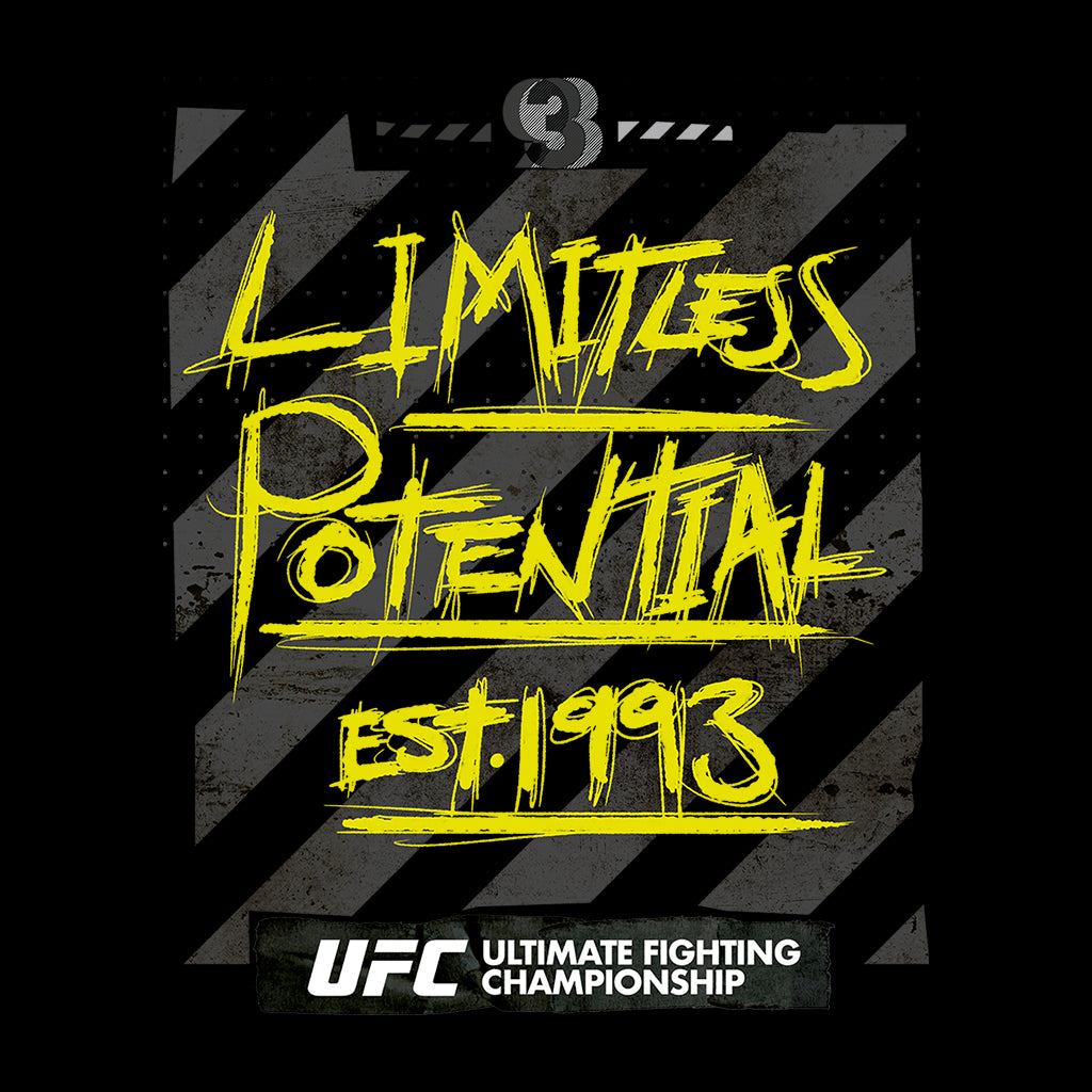 UFC Limitless Potential Tape Yellow Text Men's T-Shirt-ALL + EVERY