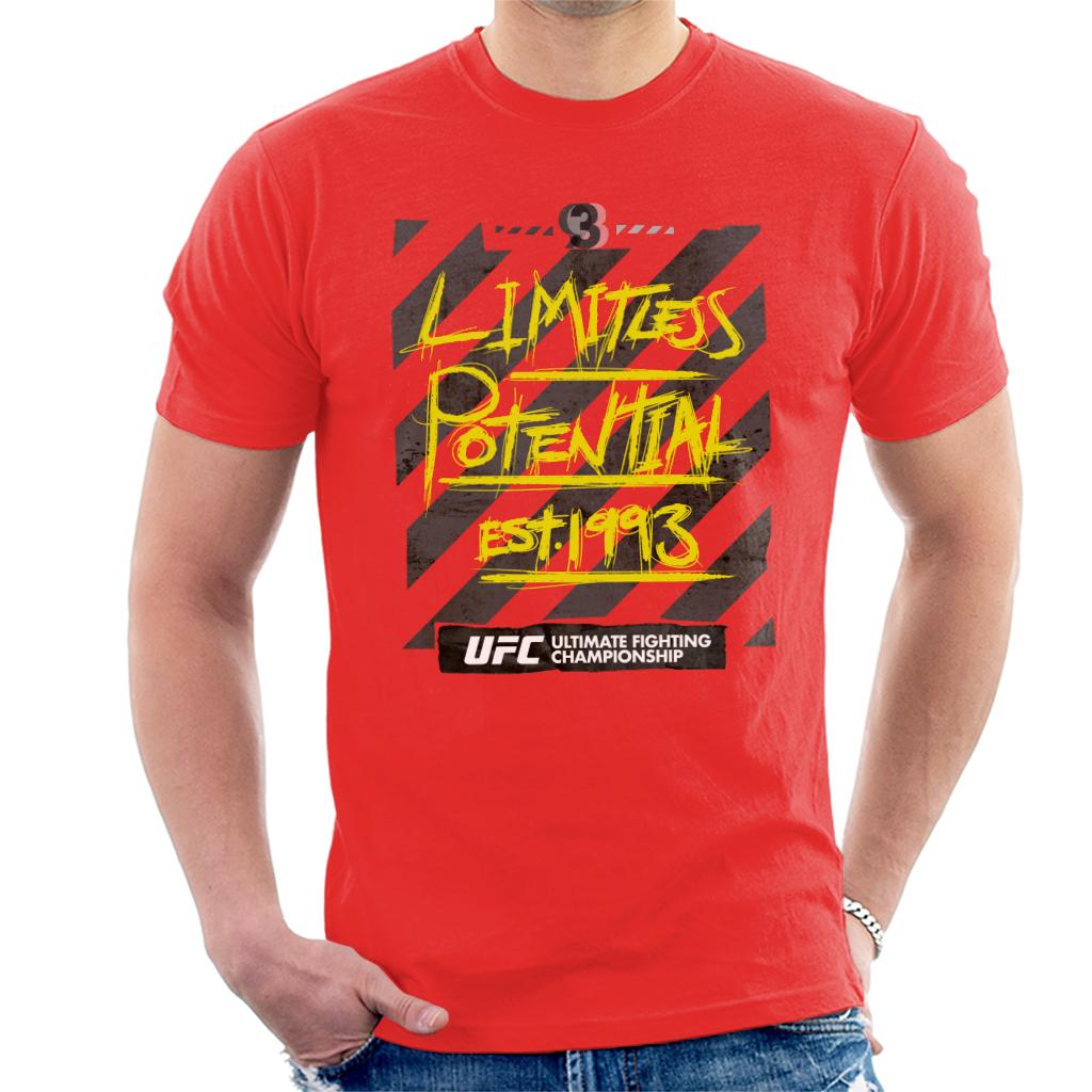 UFC Limitless Potential Tape Yellow Text Men's T-Shirt-ALL + EVERY