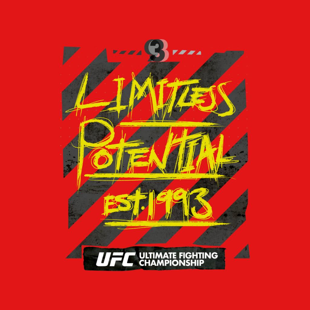 UFC Limitless Potential Tape Yellow Text Men's Sweatshirt-ALL + EVERY