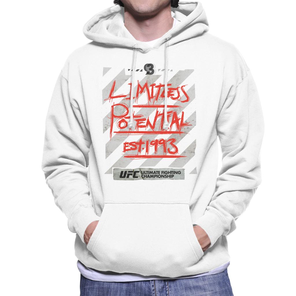 UFC Limitless Potential Tape Red Text Men's Hooded Sweatshirt-ALL + EVERY