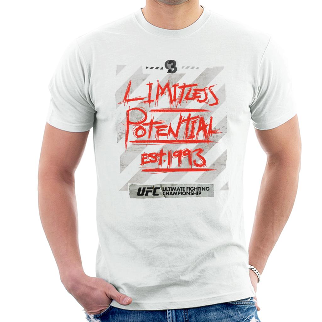 UFC Limitless Potential Tape Red Text Men's T-Shirt-ALL + EVERY