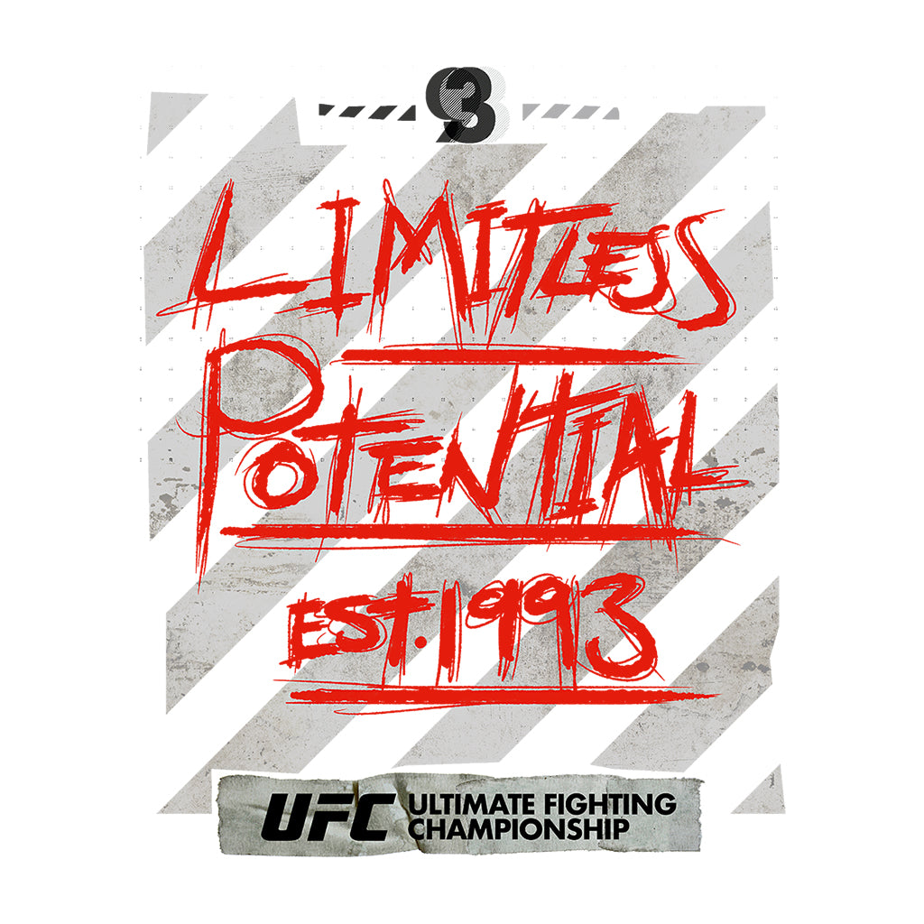 UFC Limitless Potential Tape Red Text Men's T-Shirt-ALL + EVERY