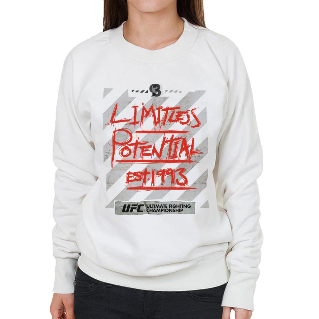 UFC Limitless Potential Tape Red Text Women's Sweatshirt-ALL + EVERY