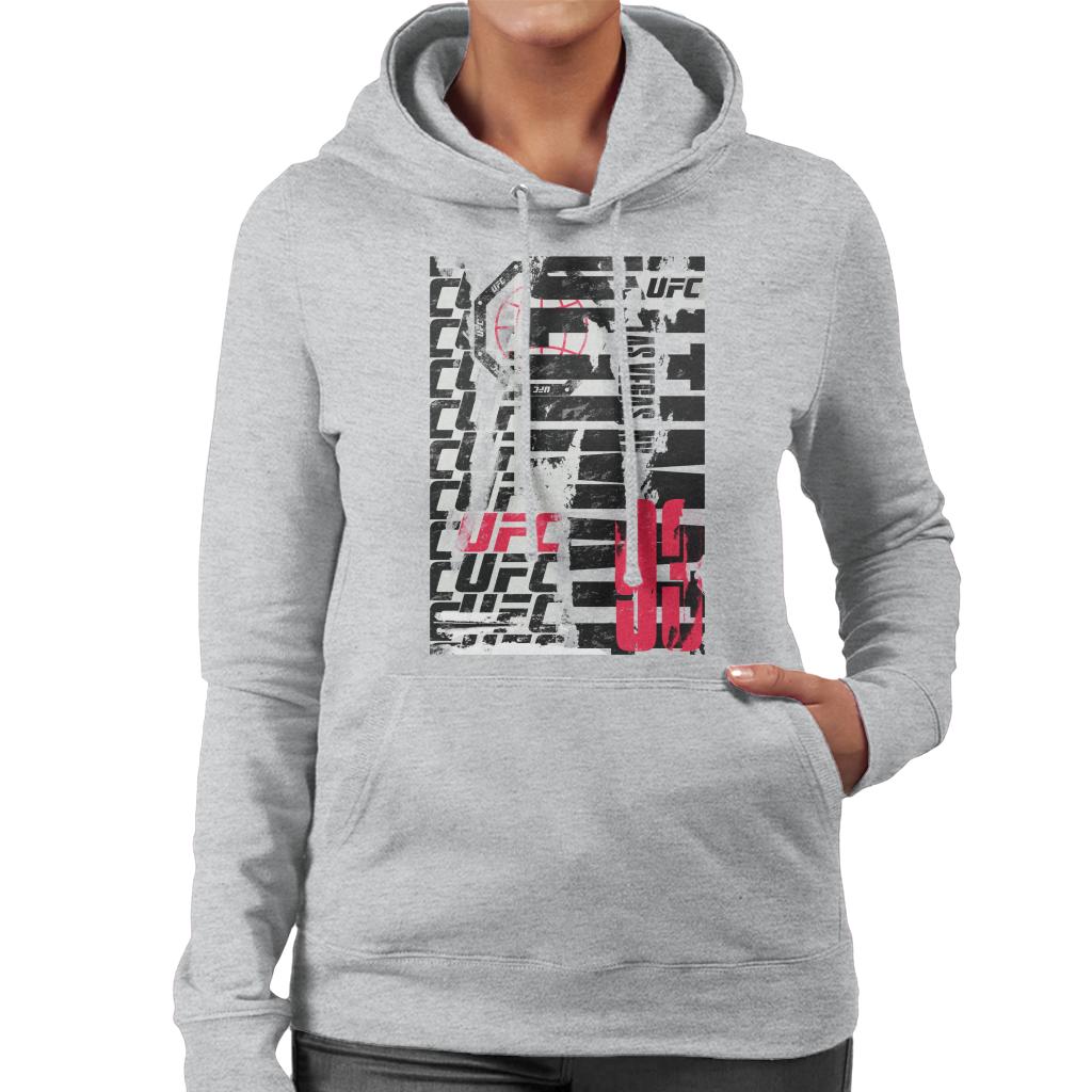 UFC Tear Down Vegas 93 Multi Logo Women's Hooded Sweatshirt-ALL + EVERY