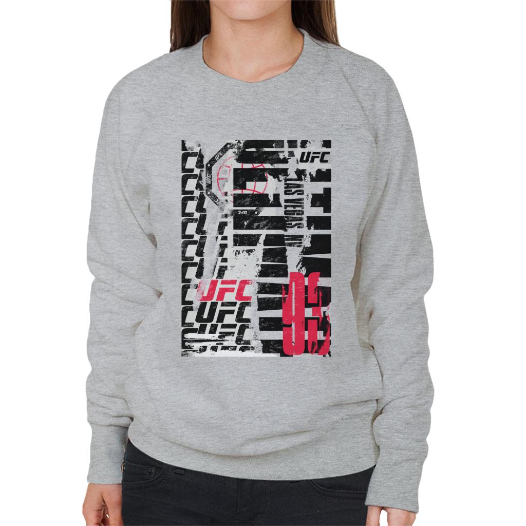 UFC Tear Down Vegas 93 Multi Logo Women's Sweatshirt-ALL + EVERY