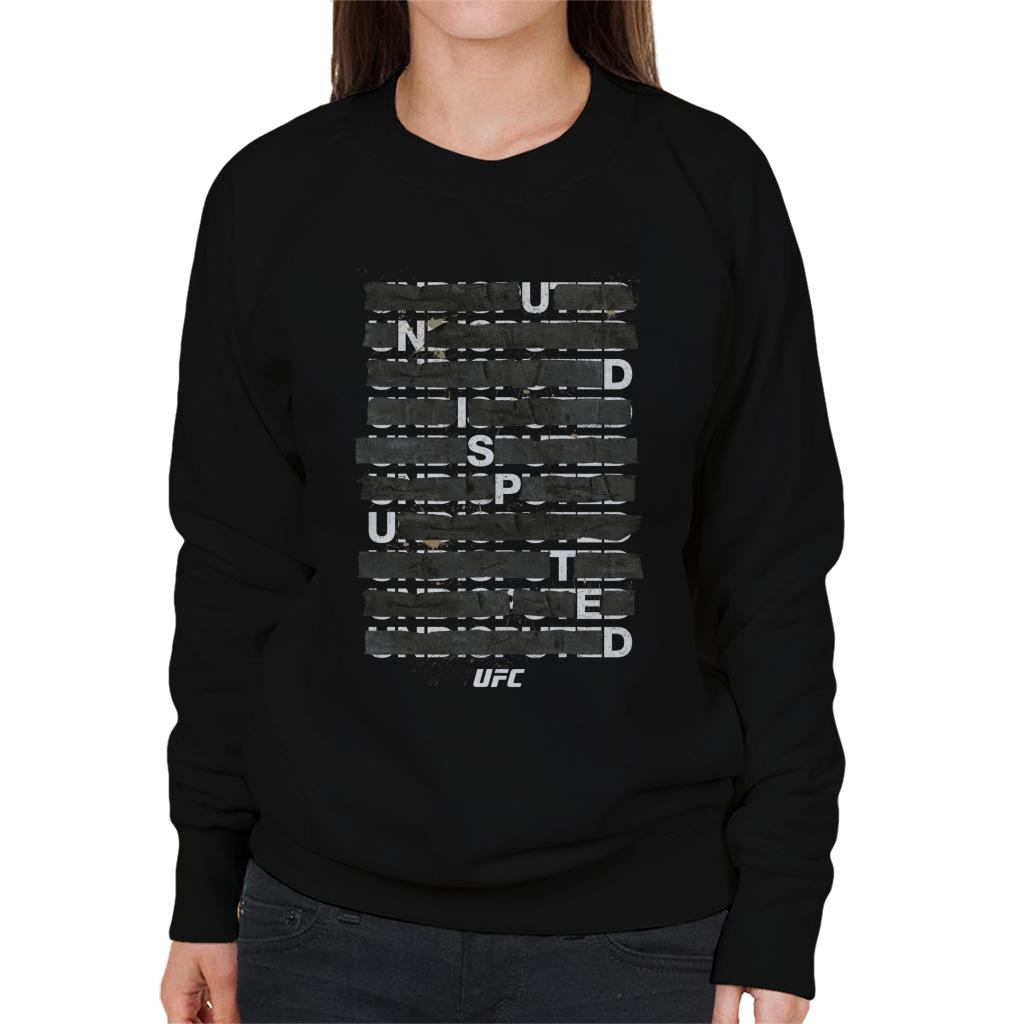 UFC Undisputed Taped White Text Women's Sweatshirt-ALL + EVERY