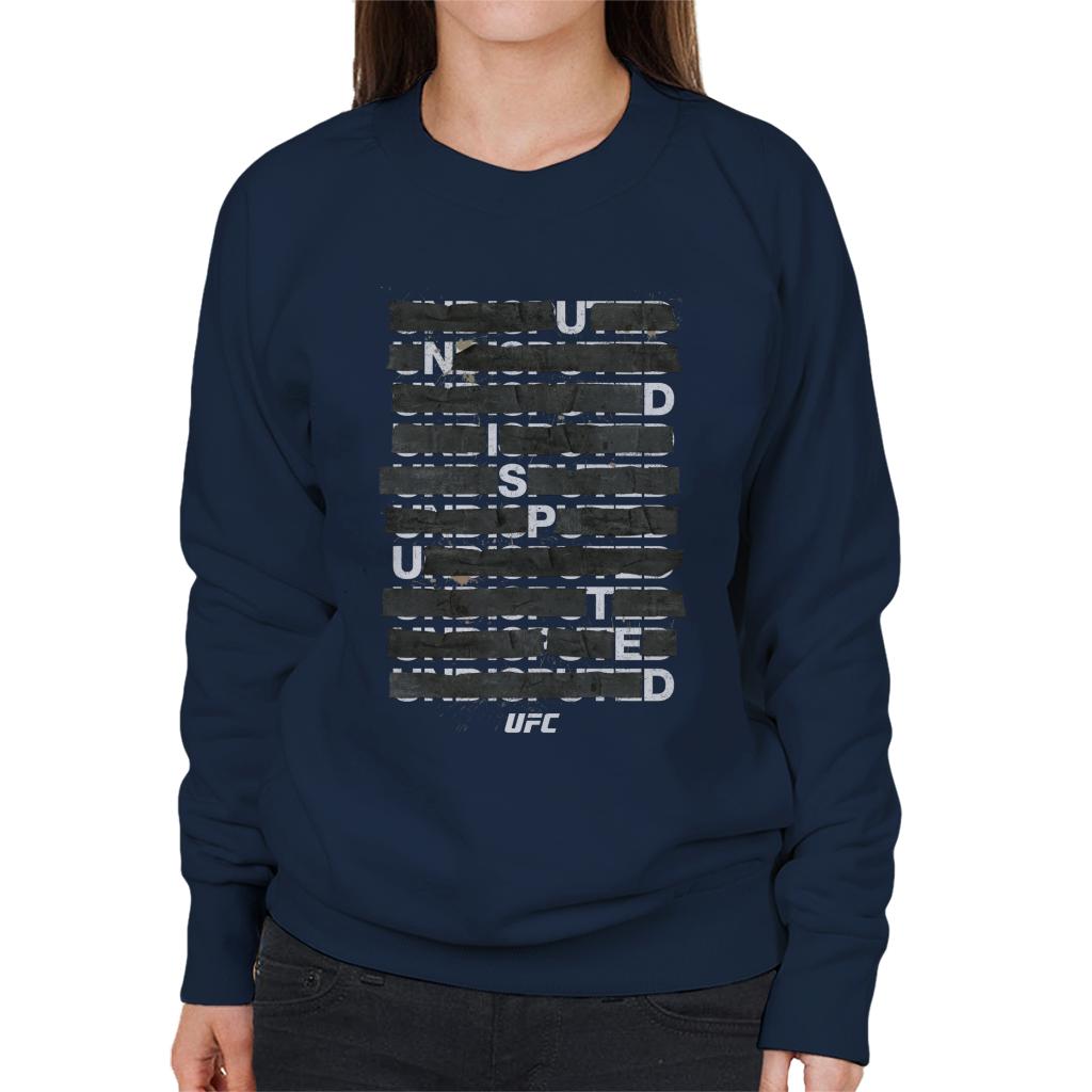 UFC Undisputed Taped White Text Women's Sweatshirt-ALL + EVERY