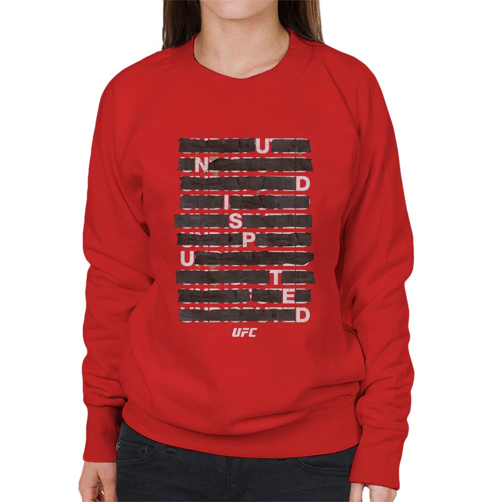 UFC Undisputed Taped White Text Women's Sweatshirt-ALL + EVERY