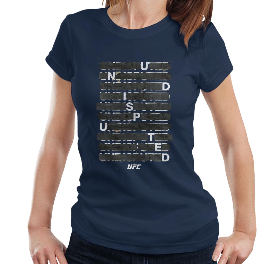 UFC Undisputed Taped White Text Women's T-Shirt-ALL + EVERY