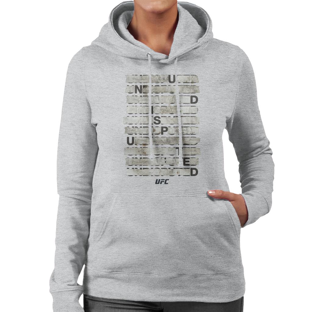 UFC Undisputed Taped Black Text Women's Hooded Sweatshirt-ALL + EVERY