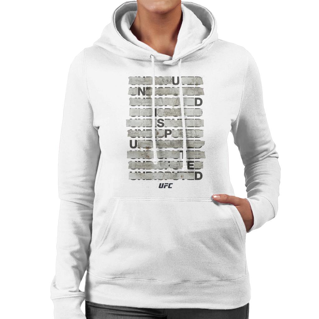 UFC Undisputed Taped Black Text Women's Hooded Sweatshirt-ALL + EVERY