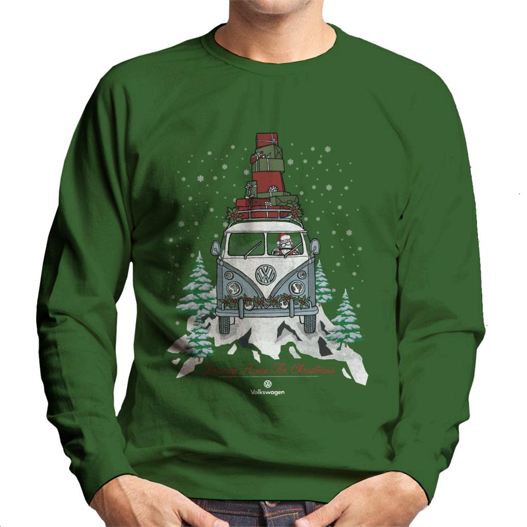 Volkswagen Driving Home Christmas Camper Men's Sweatshirt-ALL + EVERY